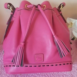 Florentine leather drawstring bag